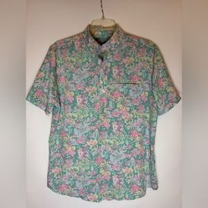 Chubbies Floral Mens Polo size Small Short Sleeve Shirt